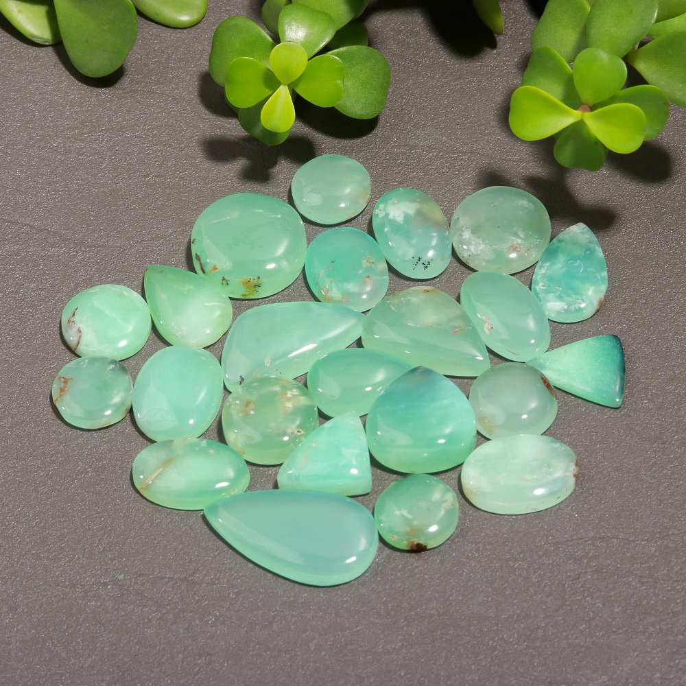 23 Pcs 236 Cts Natural Chrysoprase Cabochon Gemstone Lot,  semi-precious Jewelry Gemstone 15x27-12x15mm #12331