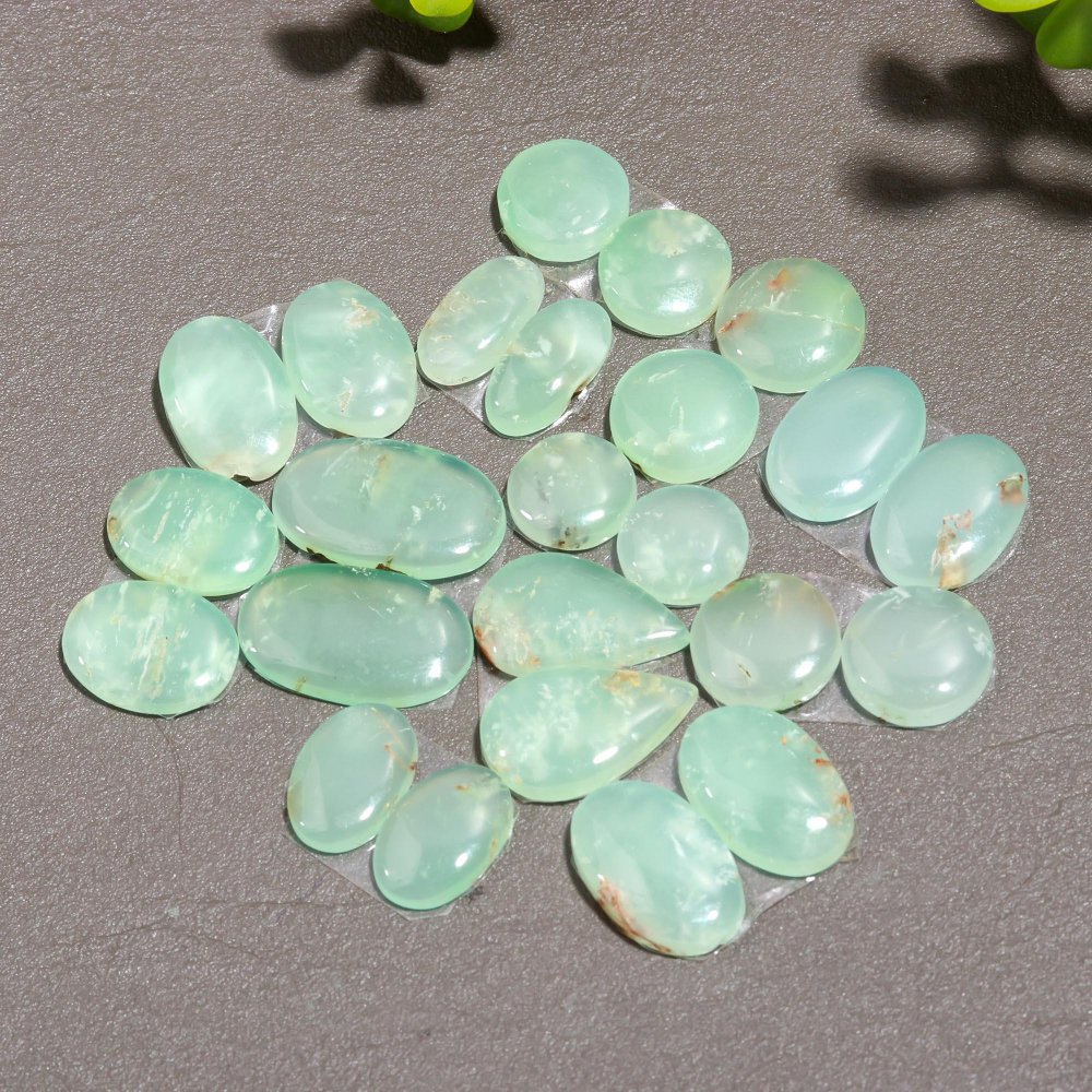 12 Pair 114 Cts Natural Chrysoprase Cabochon Pairs Gemstone, Green Chrysoprase Loose Gemstone Earring Pairs 11x19-10x10mm#12364