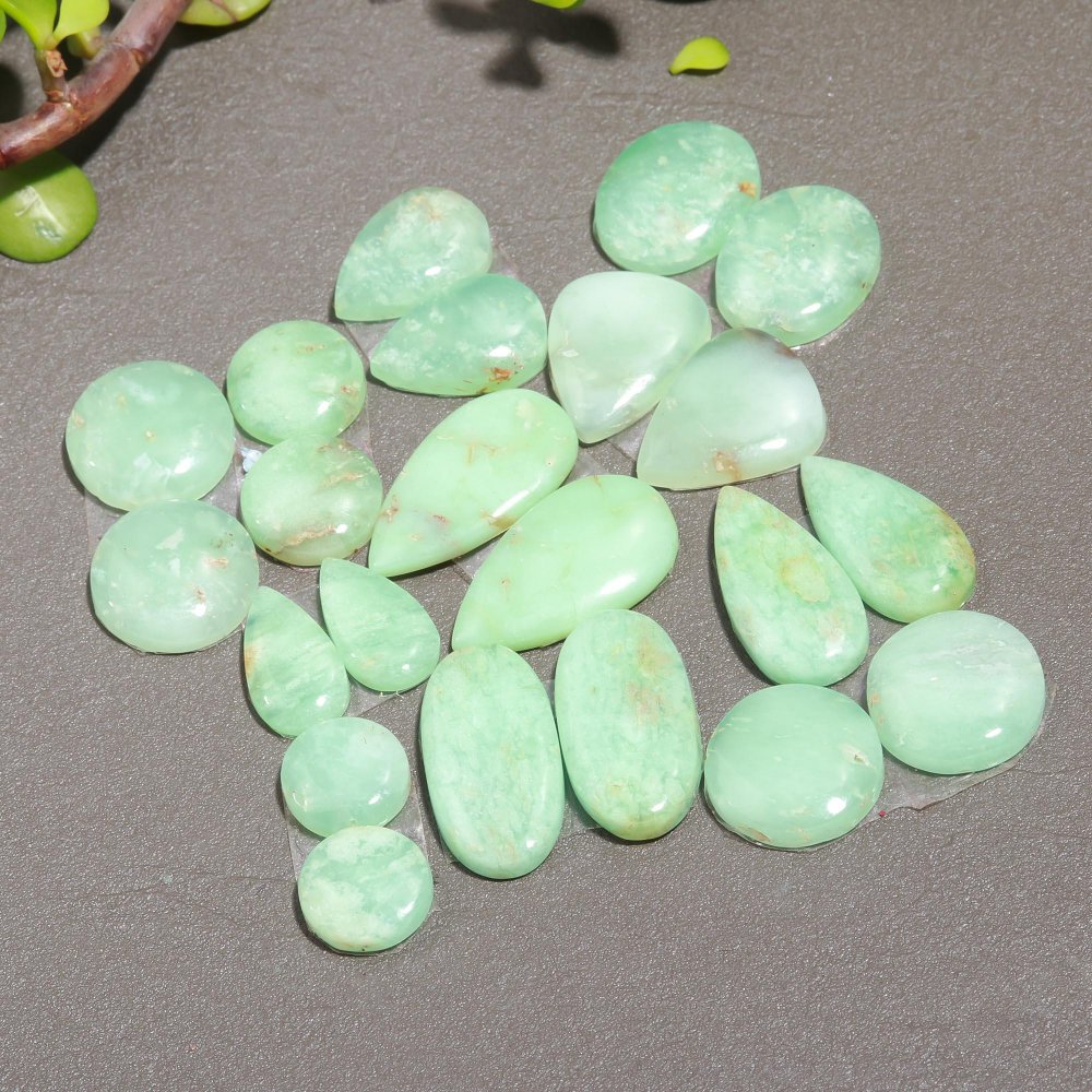 11 Pair 174 Cts Natural Chrysoprase Cabochon Pairs Gemstone, Green Chrysoprase Loose Gemstone Earring Pairs 13x24-8x15mm#12394