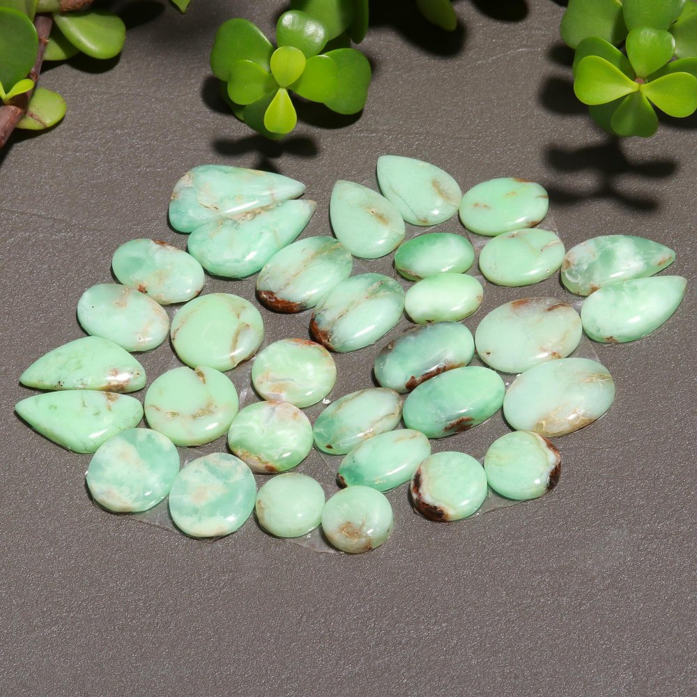 16 Pair 222 Cts Natural Chrysoprase Cabochon Pairs Gemstone, Green Chrysoprase Loose Gemstone Earring Pairs 12x25-10x14mm#12413