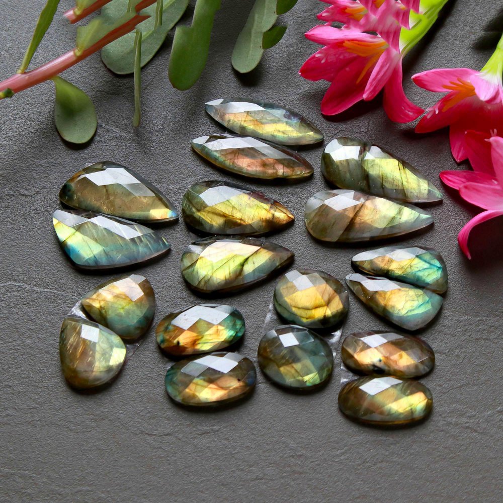 9 Pcs 179 Cts  Natural Labradorite Cut Gemstone, Labradorite Multi Fire Semi-Precious Healing Crystal Lots 14x13-11x31mm #12571