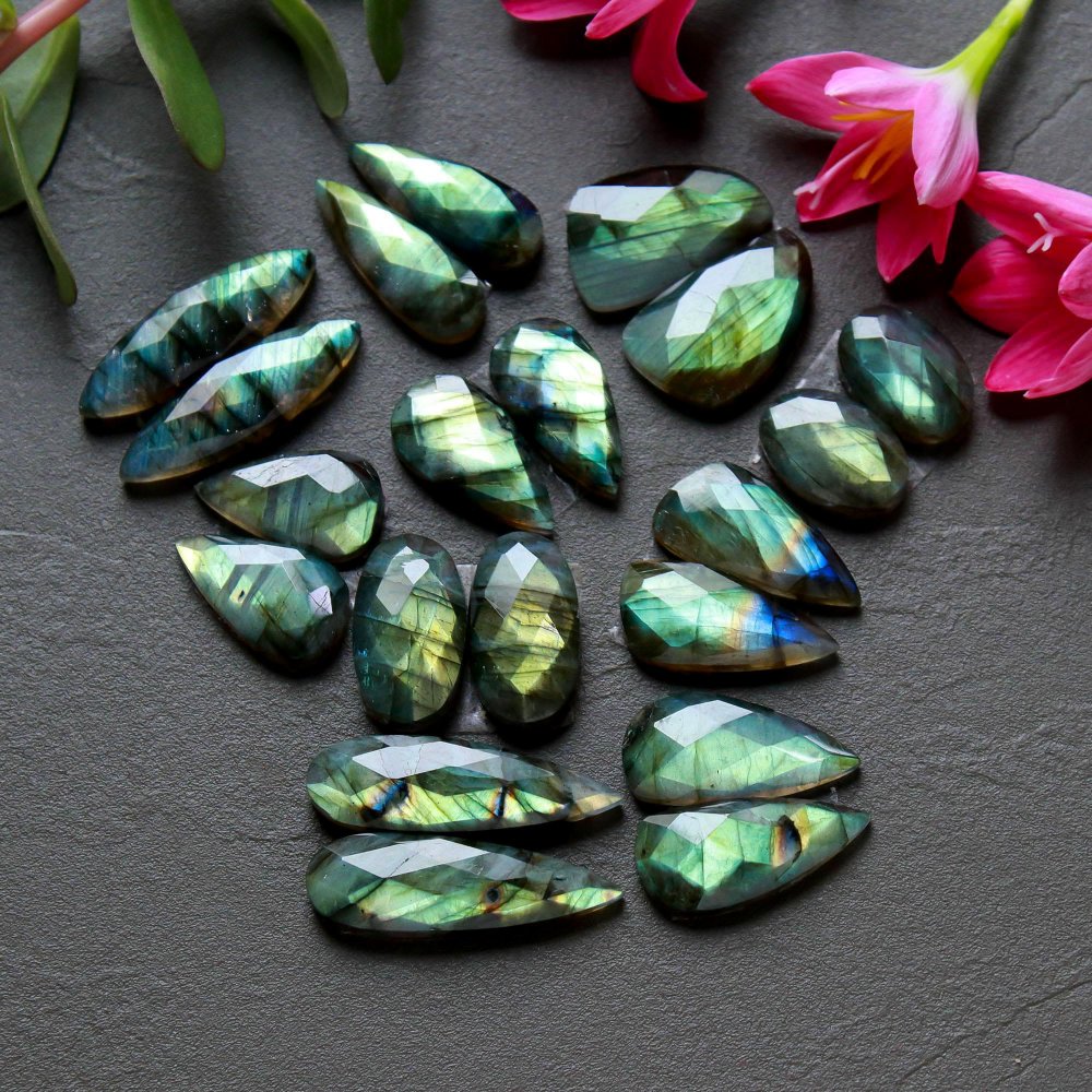 11 Pcs 214 Cts  Natural Labradorite Cut Gemstone, Labradorite Multi Fire Semi-Precious Healing Crystal Lots 9x13-11x34mm #12577