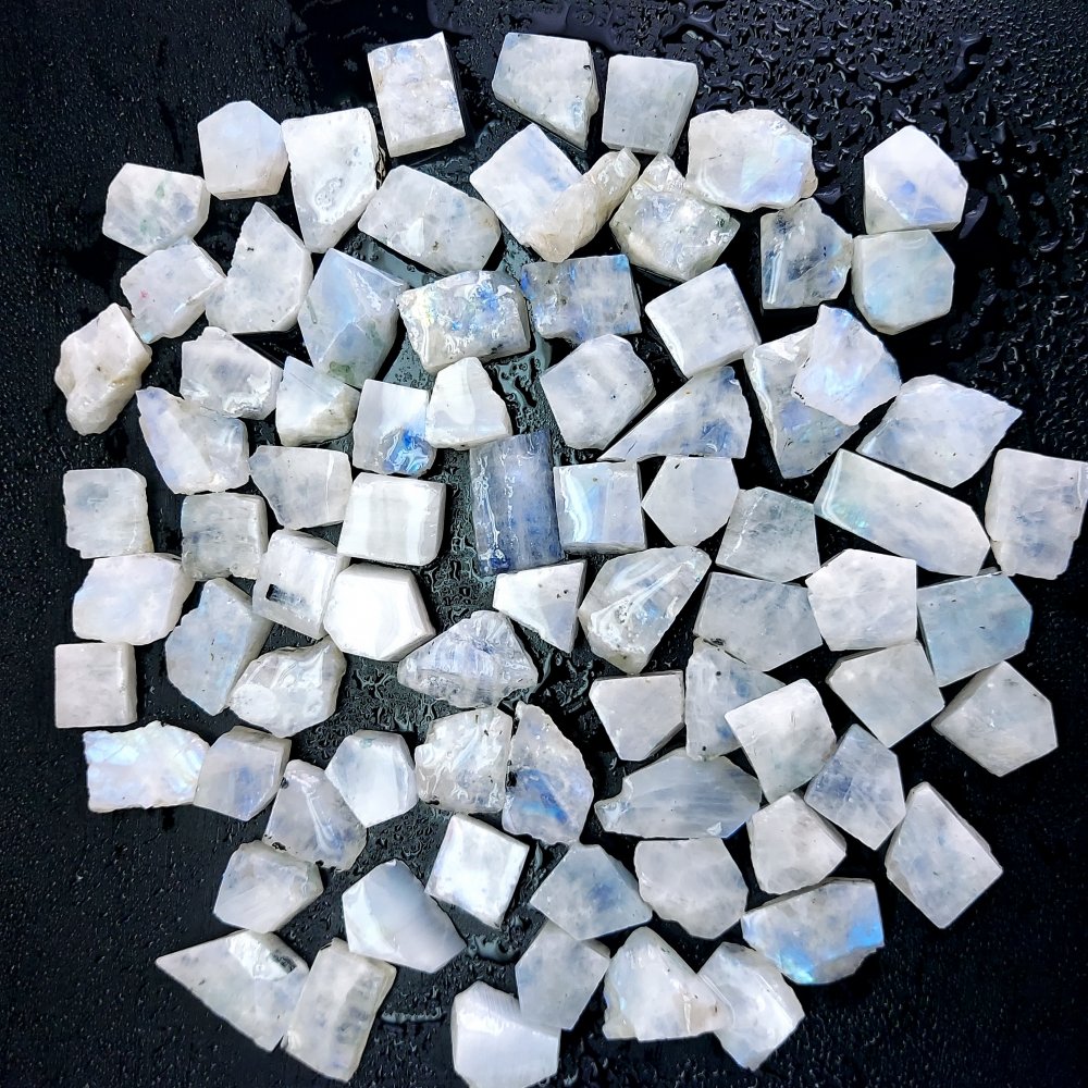 1030 Cts. Natural Blue Fire Rainbow Moonstone Rough Loose Gemstone Lot Size 10x11-12x22 mm.#R-12607