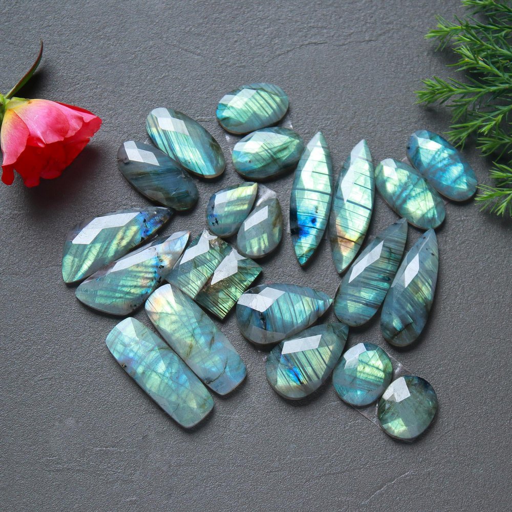 11 Pcs 266 Cts  Natural Labradorite Cut Gemstone, Labradorite Multi Fire Semi-Precious Healing Crystal Lots 10x17-13x33mm #12695