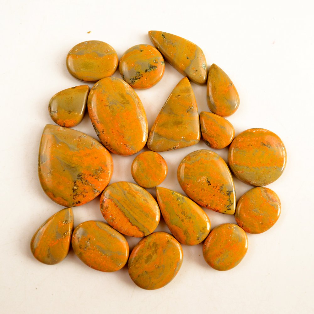 19 Pcs 314 Cts Natural Bumble Bee Jasper Gemstone Lot Natural Gemstone Lot For Jewelry Making Gift For Mom 32x27-12x12mm #13468