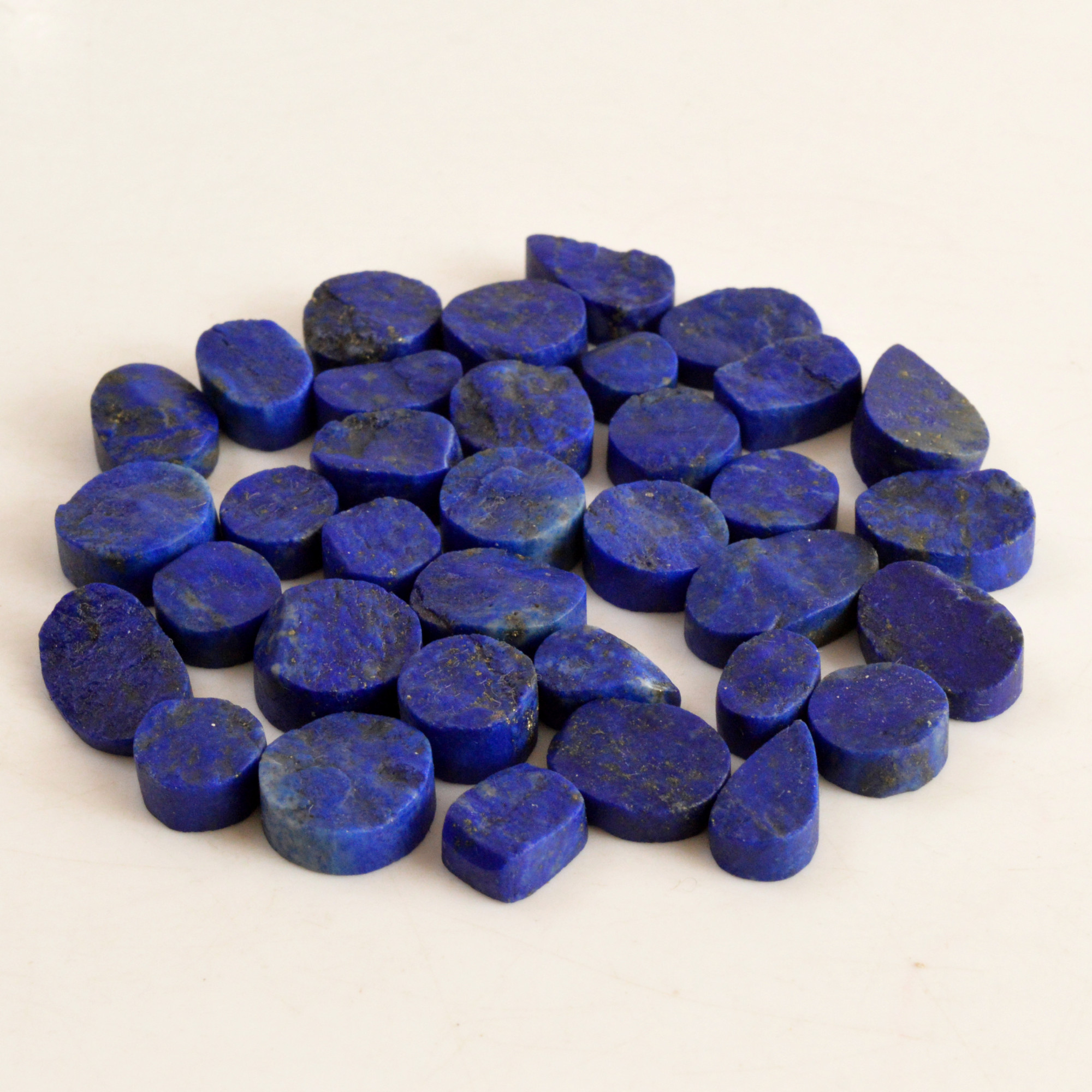 35 Pcs 220 Cts Natural Lapis Lazuli Druzy Gemstone Lot For Jewelry Making 7x7 15x9mm 13767