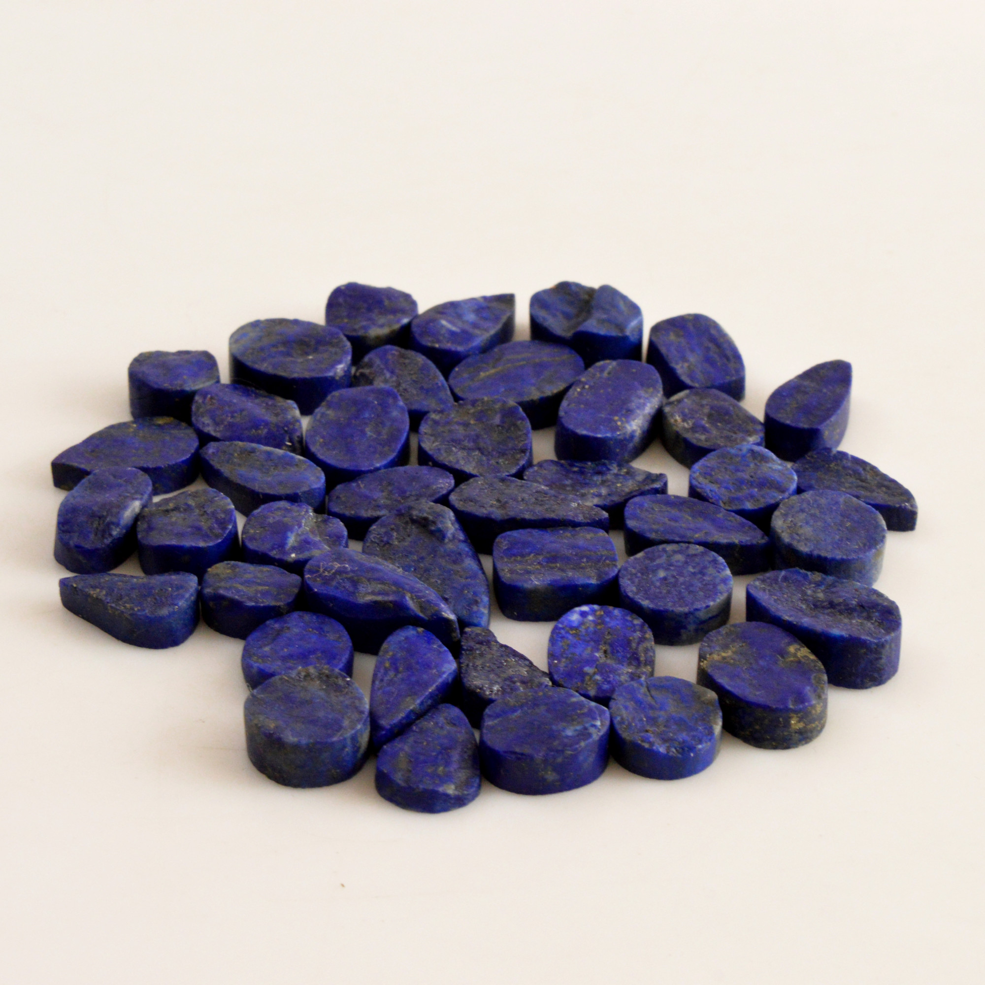 42 Pcs 260 Cts Natural Lapis Lazuli Druzy Gemstone Lot For Jewelry Making 10x7 19x10mm 13768