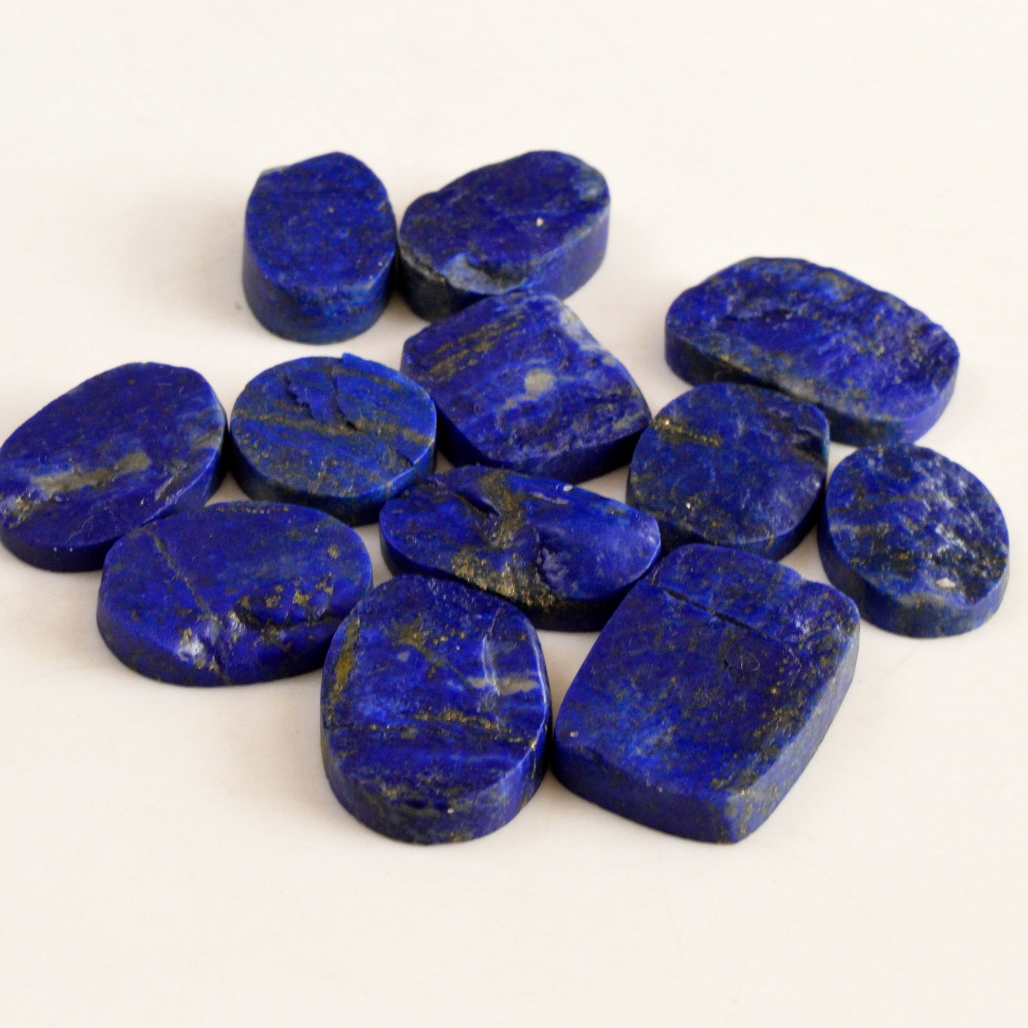 12 Pcs 355 Cts Natural Lapis Lazuli Druzy Gemstone Lot For Jewelry Making 19x19 30x20mm13770