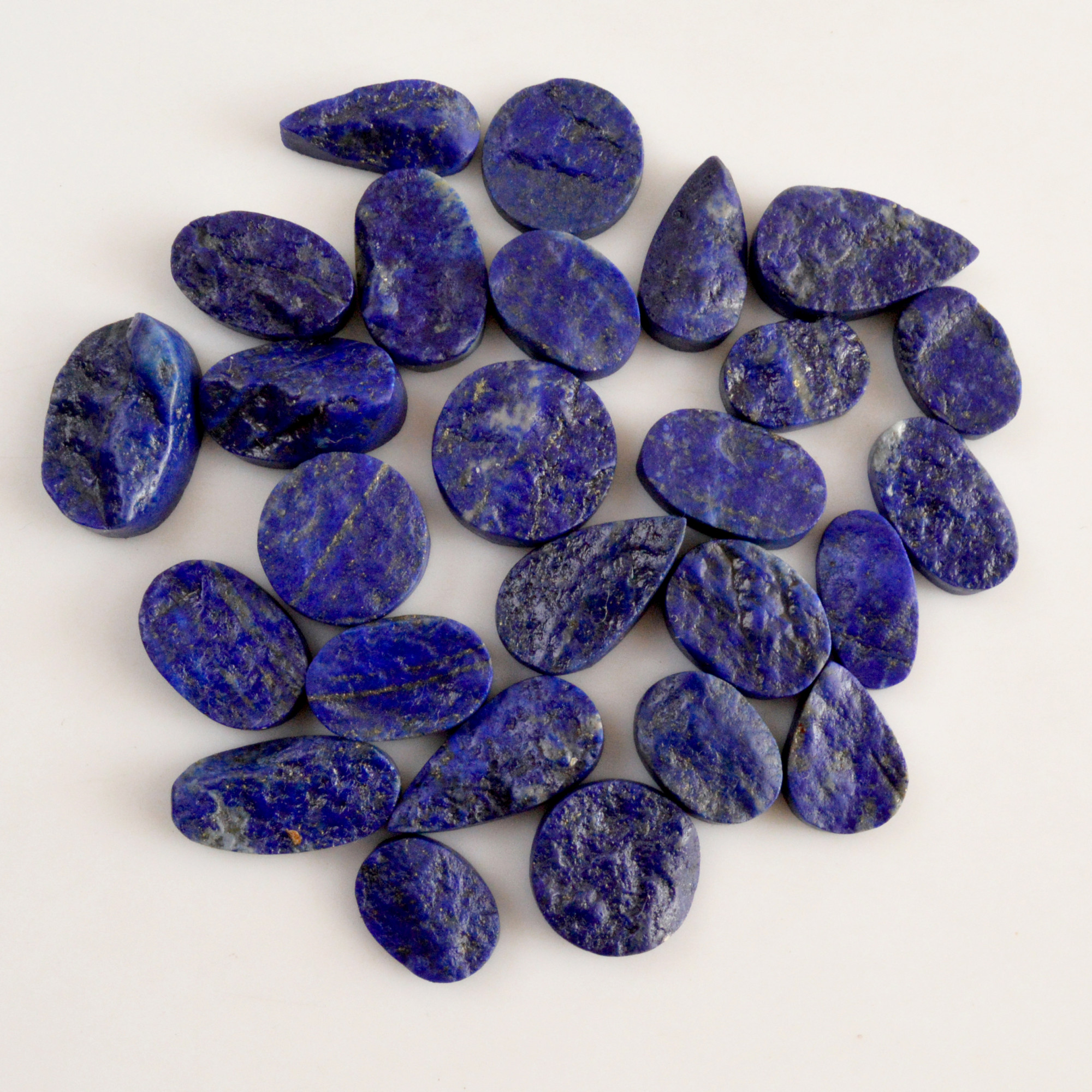 26 Pcs 365 Cts Natural Lapis Lazuli Druzy Gemstone Lot For Jewelry Making 15x11 24x13mm13771