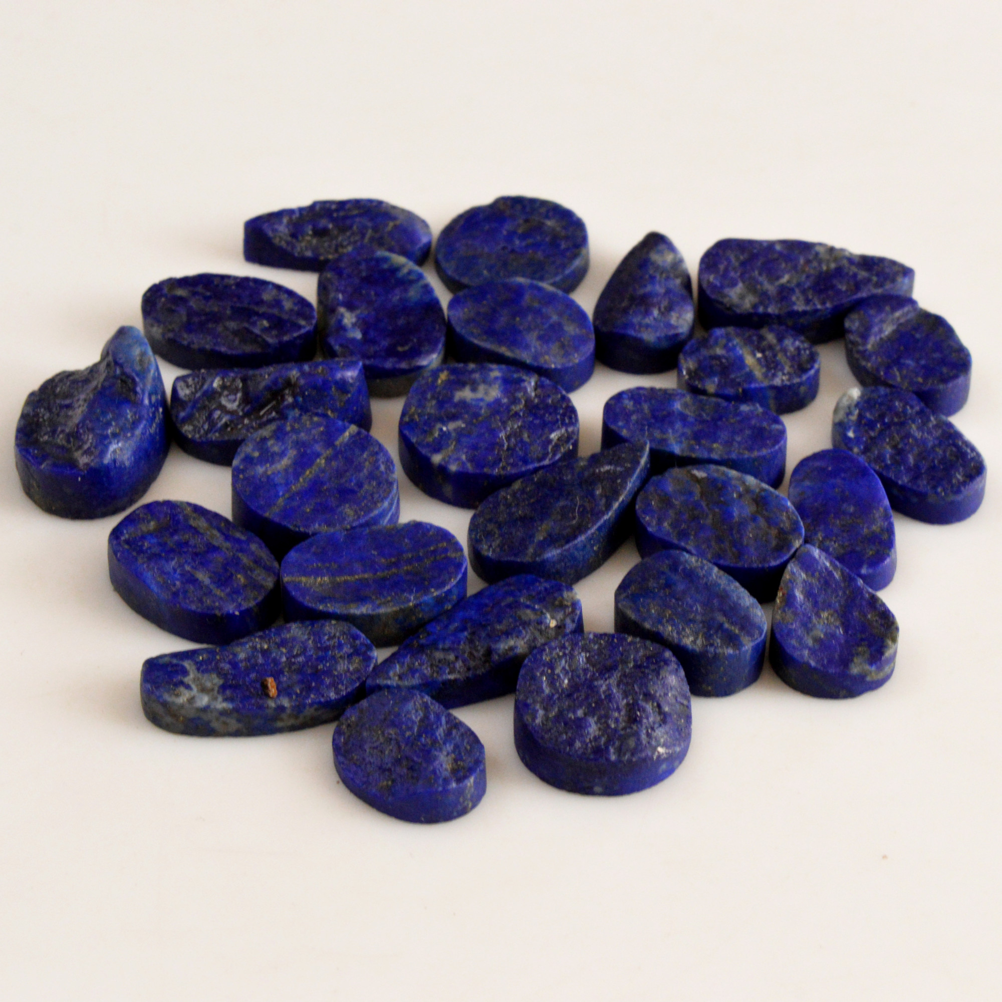 26 Pcs 365 Cts Natural Lapis Lazuli Druzy Gemstone Lot For Jewelry Making 15x11 24x13mm13771