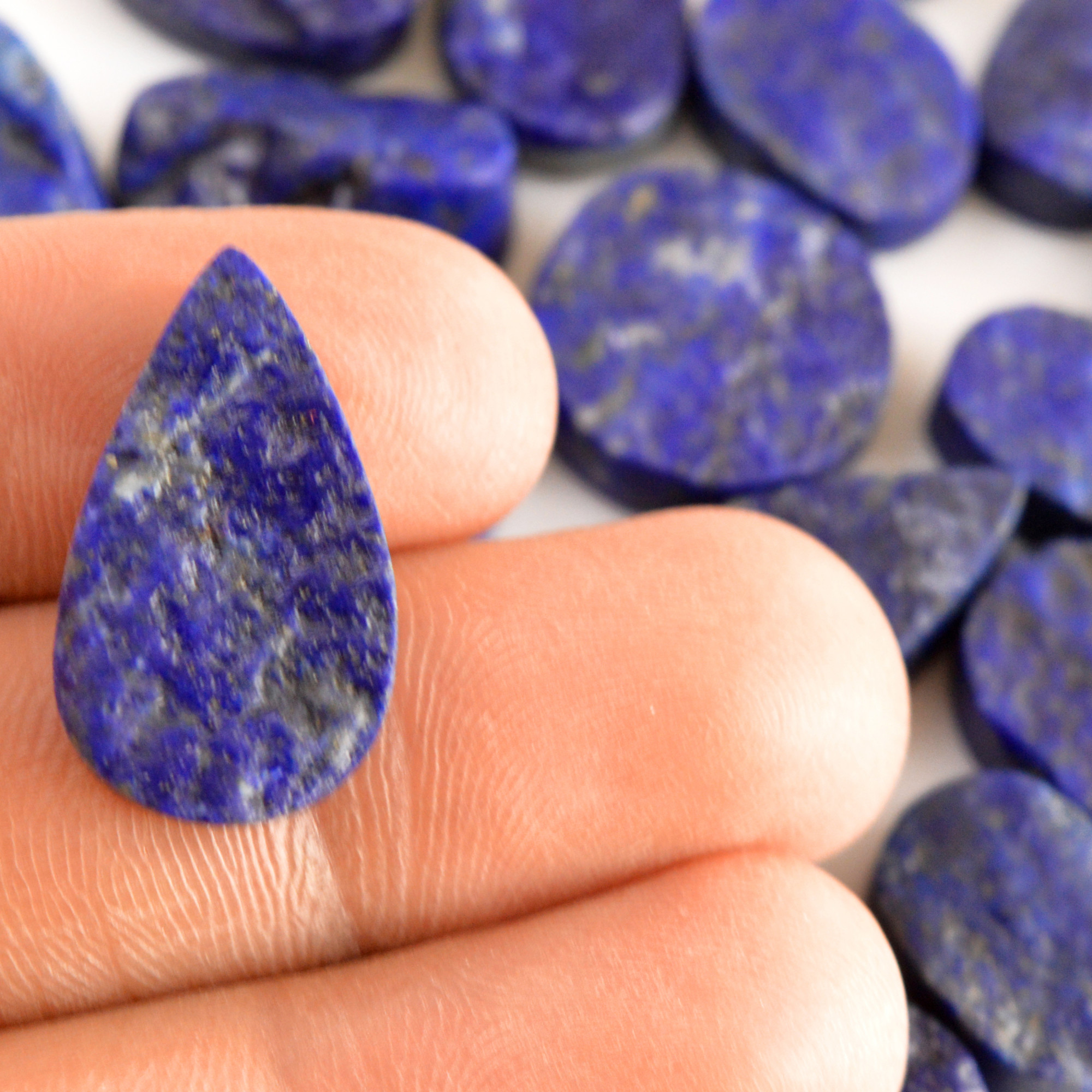 26 Pcs 365 Cts Natural Lapis Lazuli Druzy Gemstone Lot For Jewelry Making 15x11 24x13mm13771