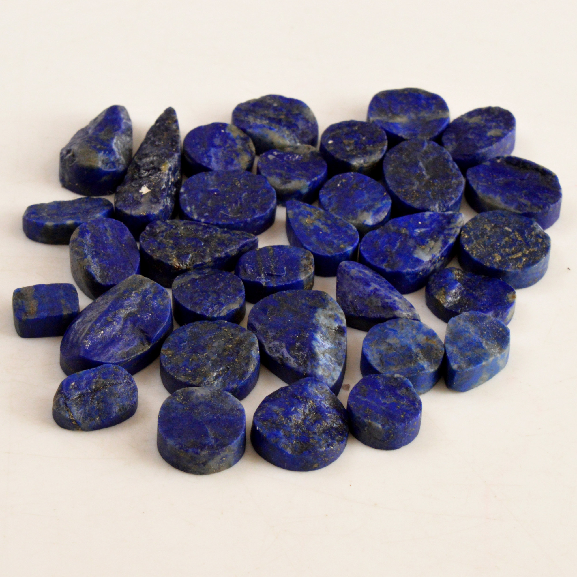 31 Pcs 280 Cts Natural Lapis Lazuli Druzy Gemstone Lot For Jewelry Making 9x7 29x9mm13772