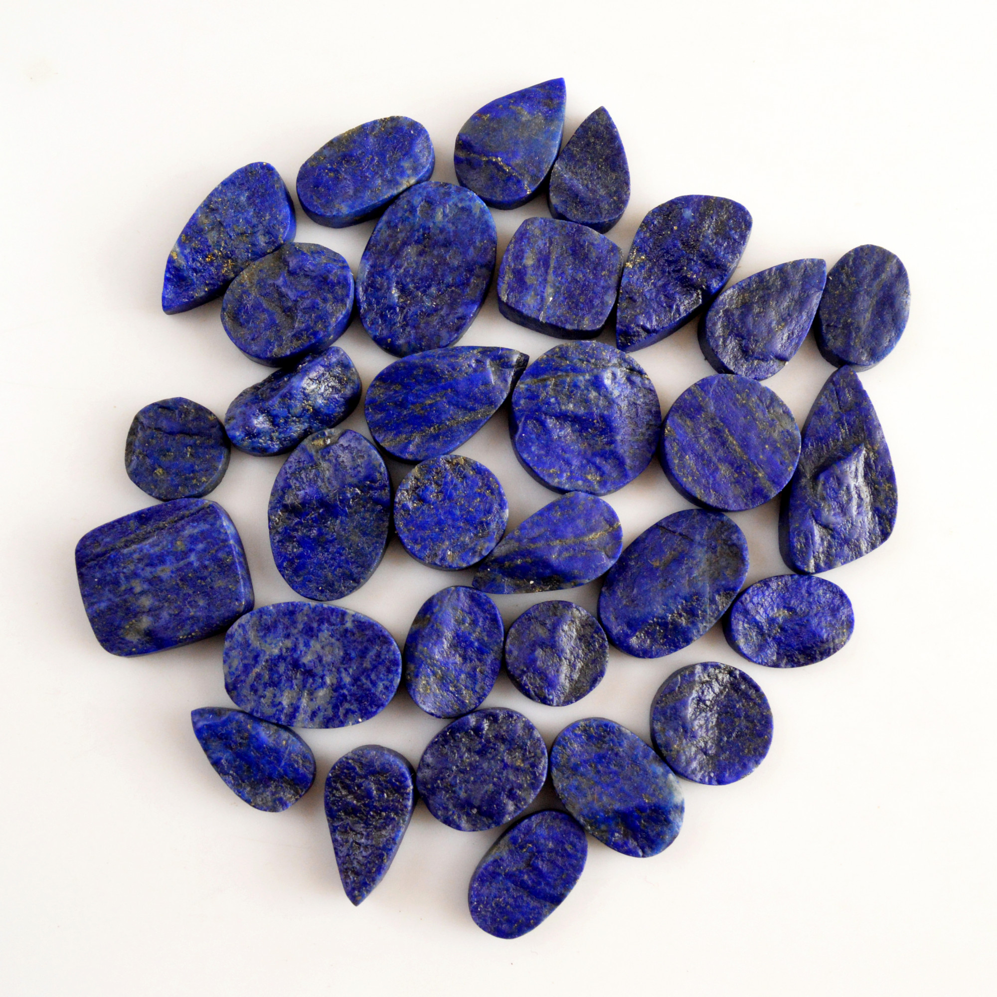 31 Pcs 415 Cts Natural Lapis Lazuli Druzy Gemstone Lot For Jewelry Making 12x12 27x14mm13773