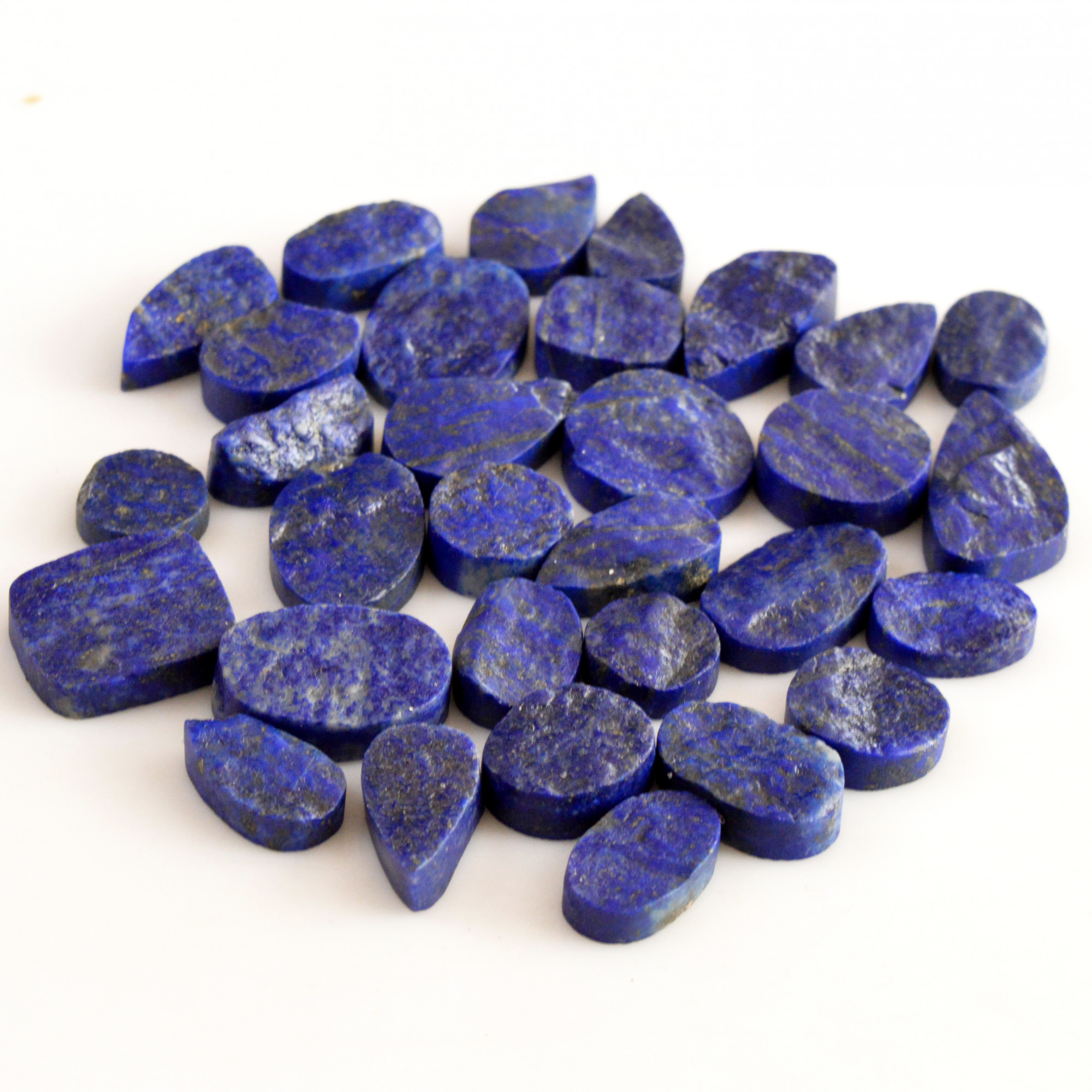 31 Pcs 415 Cts Natural Lapis Lazuli Druzy Gemstone Lot For Jewelry Making 12x12 27x14mm13773