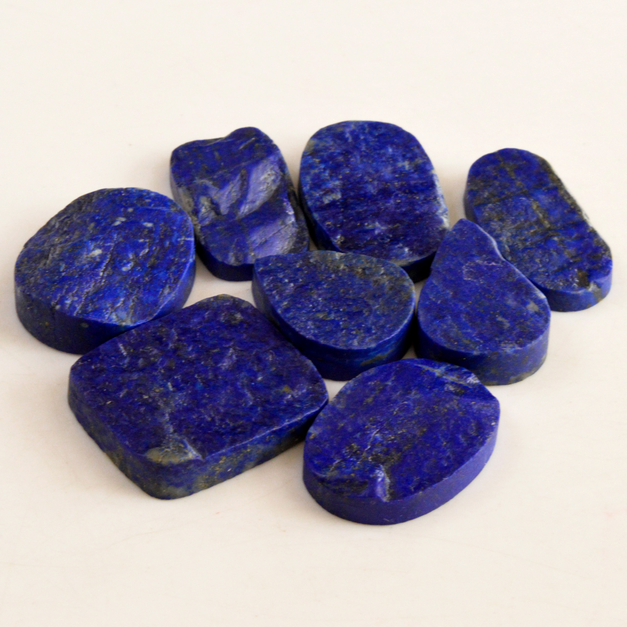 8 Pcs 350 Cts Natural Lapis Lazuli Druzy Gemstone Lot For Jewelry Making 25x20 28x28mm13776