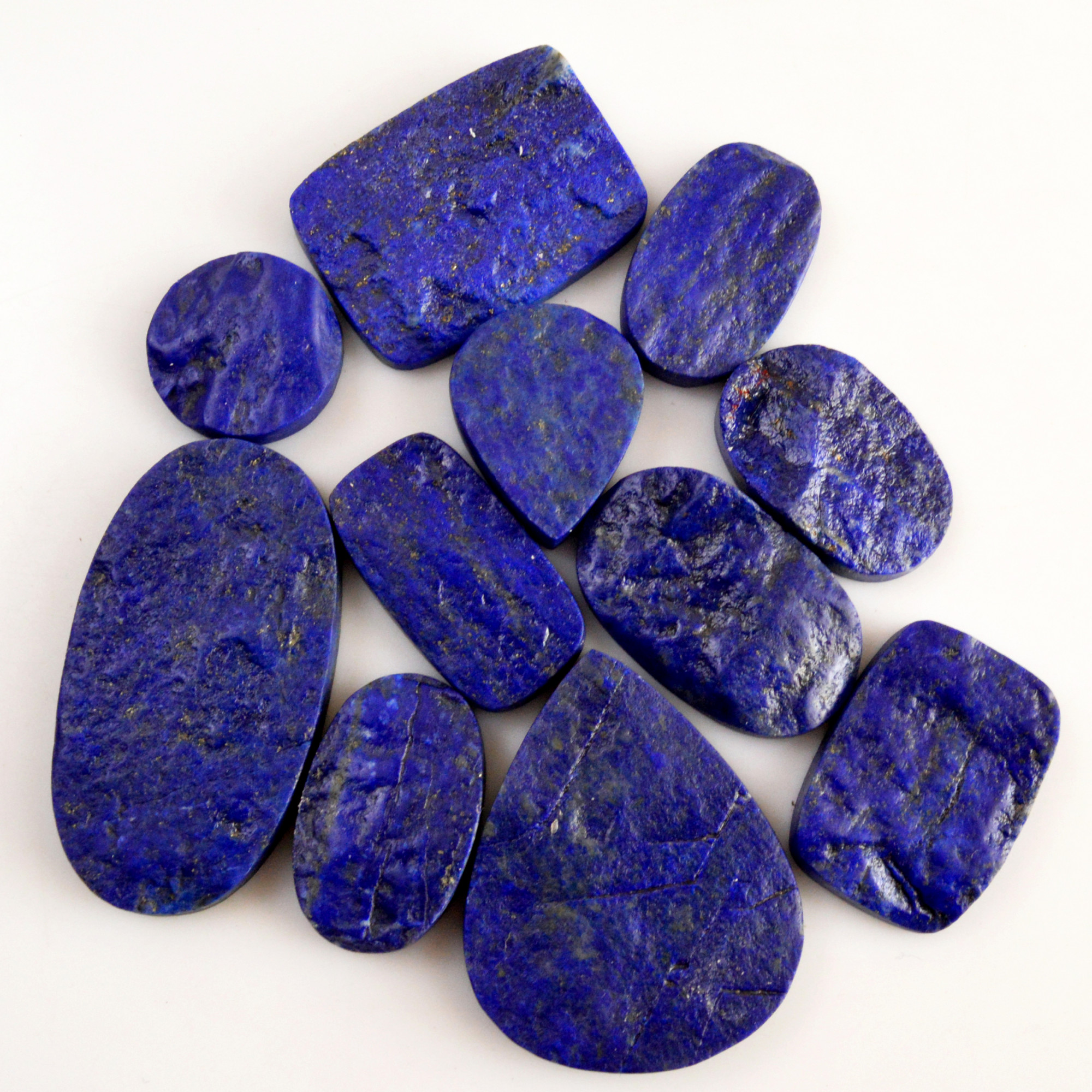 11 Pcs 415 Cts Natural Lapis Lazuli Druzy Gemstone Lot For Jewelry Making 18x18 46x24 mm13777