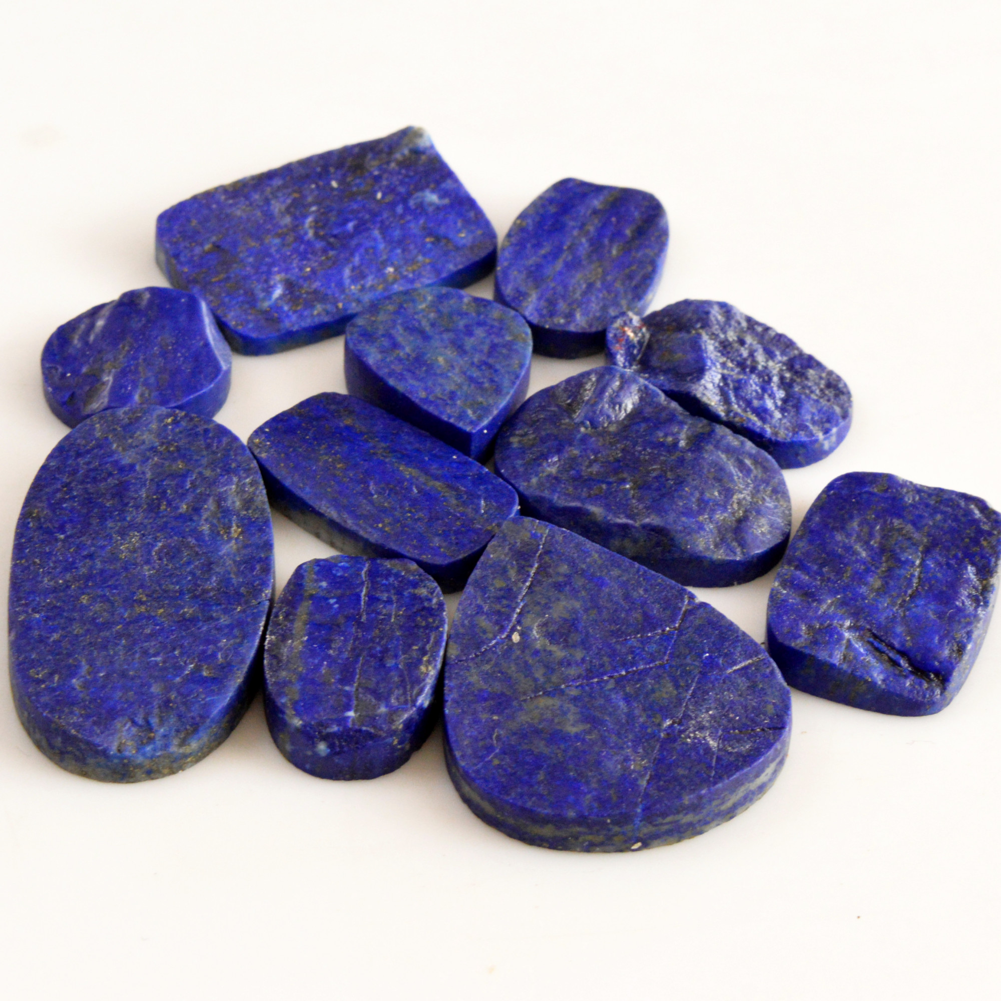 11 Pcs 415 Cts Natural Lapis Lazuli Druzy Gemstone Lot For Jewelry Making 18x18 46x24 mm13777