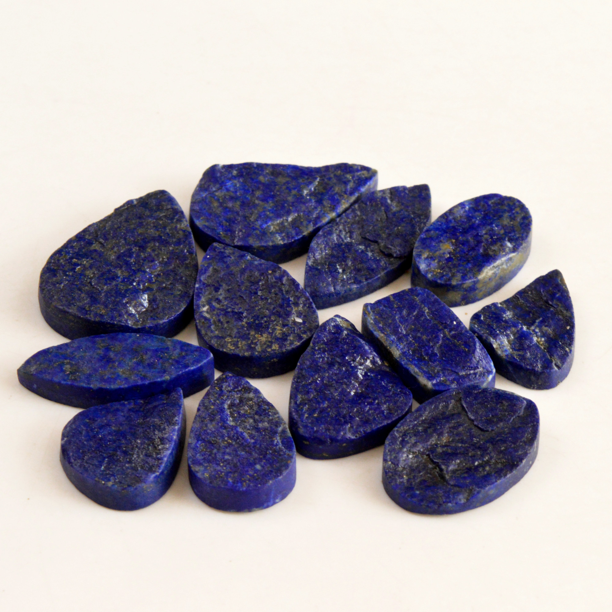 12 Pcs 425 Cts Natural Lapis Lazuli Druzy Gemstone Lot For Jewelry Making 37x28 24x19 mm13780