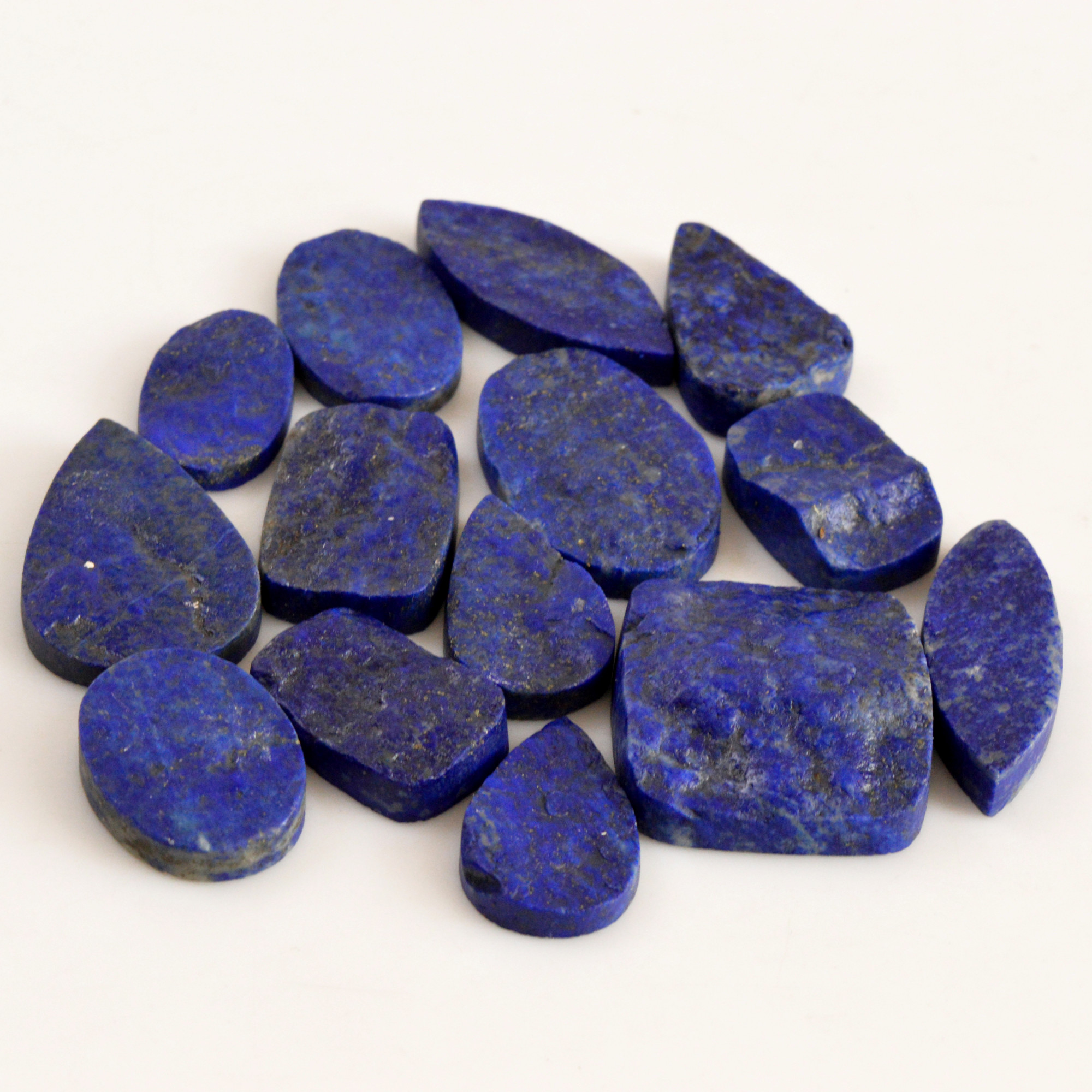 14 Pcs 411 Cts Natural Lapis Lazuli Druzy Gemstone Lot For Jewelry Making 31x20 22x11 mm13781