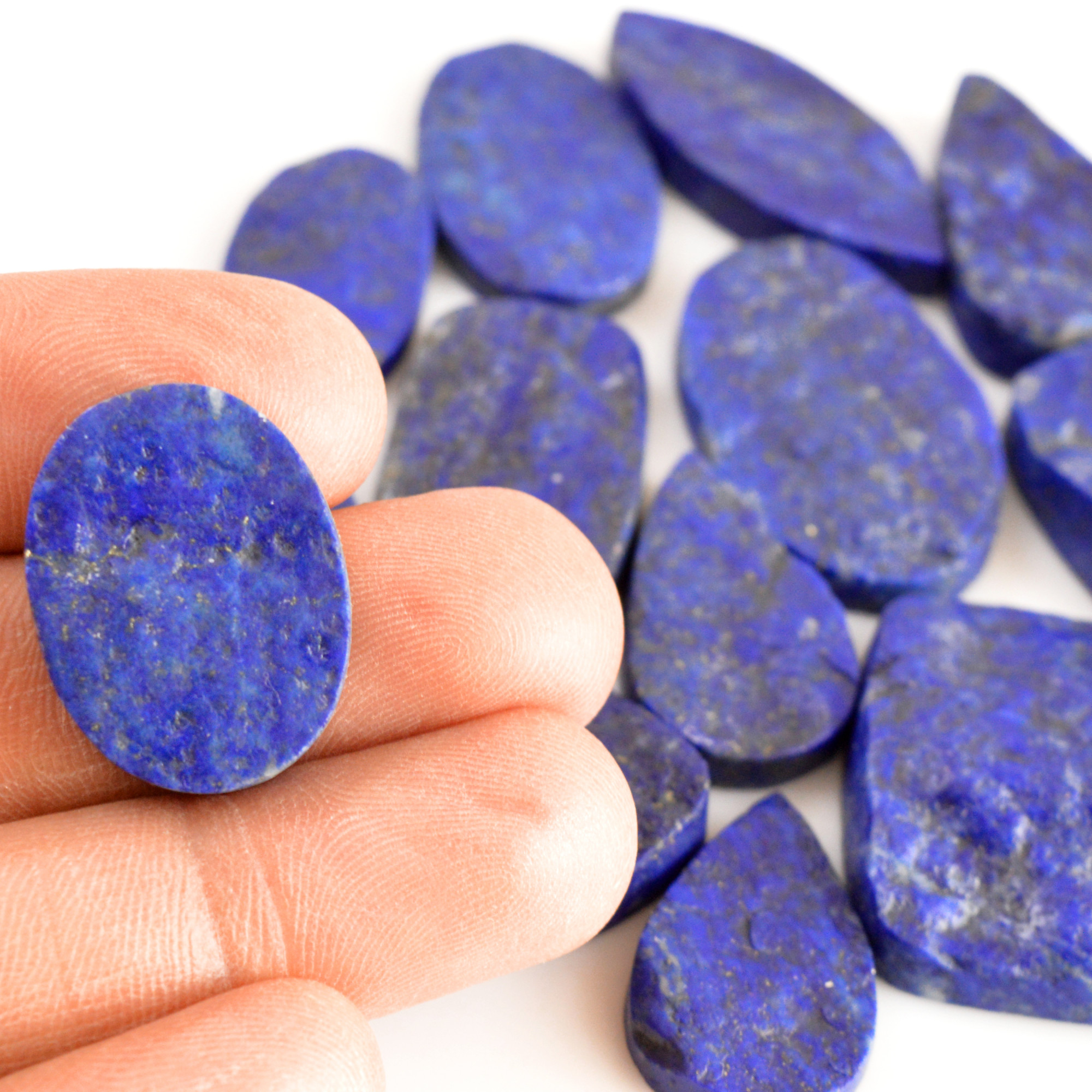 14 Pcs 411 Cts Natural Lapis Lazuli Druzy Gemstone Lot For Jewelry Making 31x20 22x11 mm13781