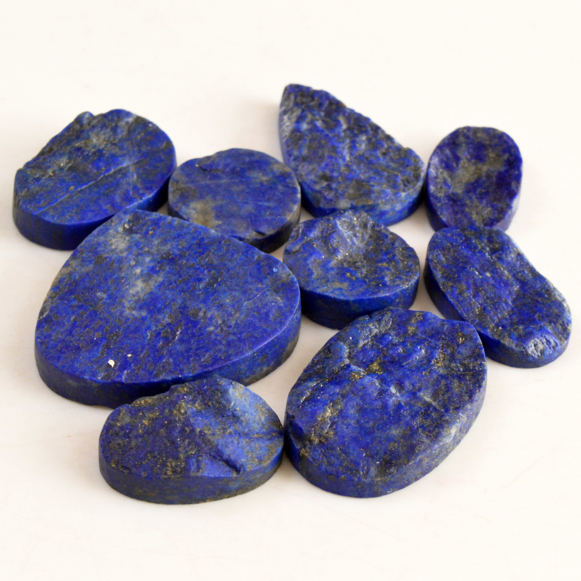 9 Pcs 391 Cts Natural Lapis Lazuli Druzy Gemstone Lot For Jewelry Making 35x10 19x19mm13784