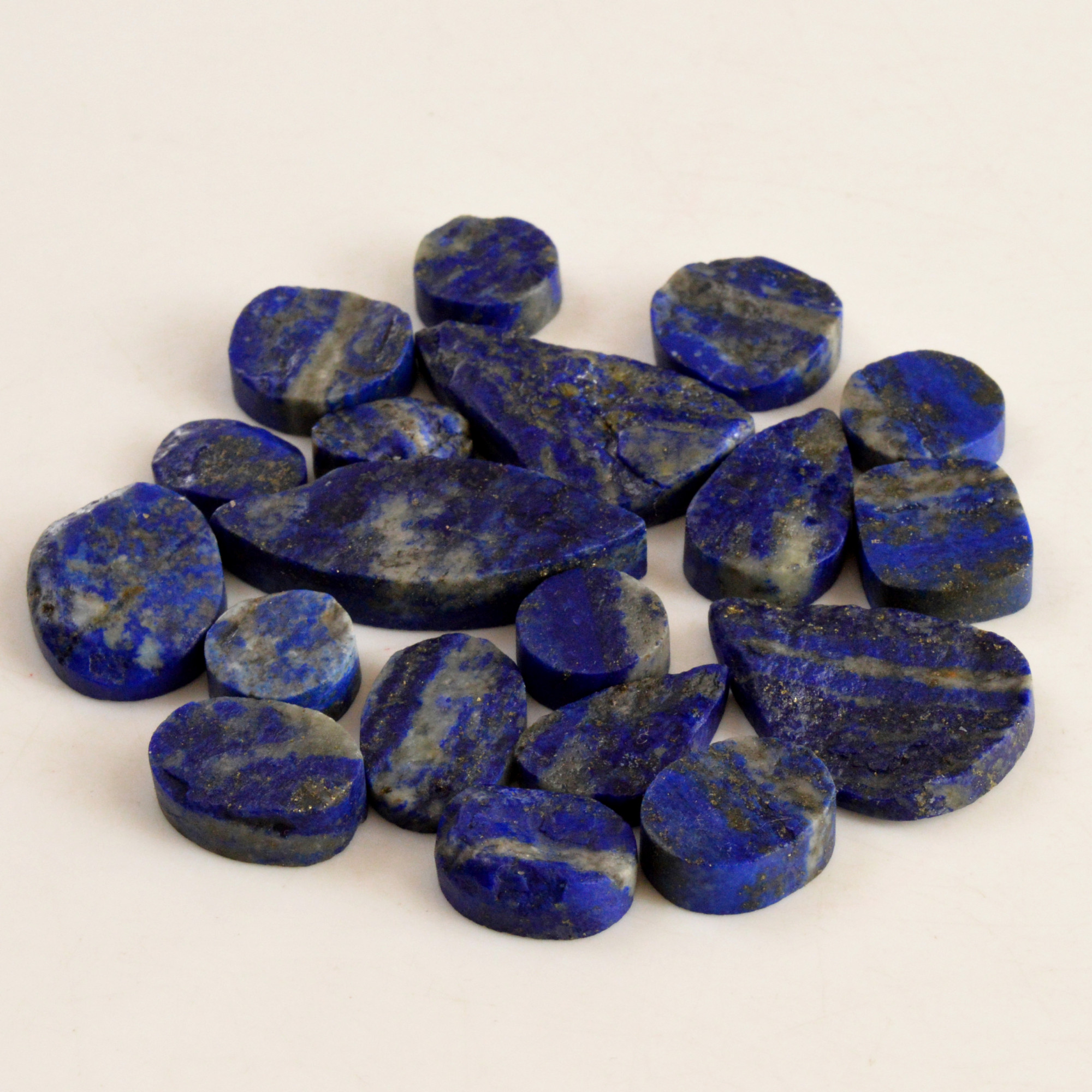 19 Pcs 334 Cts Natural Lapis Lazuli Druzy Gemstone Lot For Jewelry Making 40x12 10x10mm13786