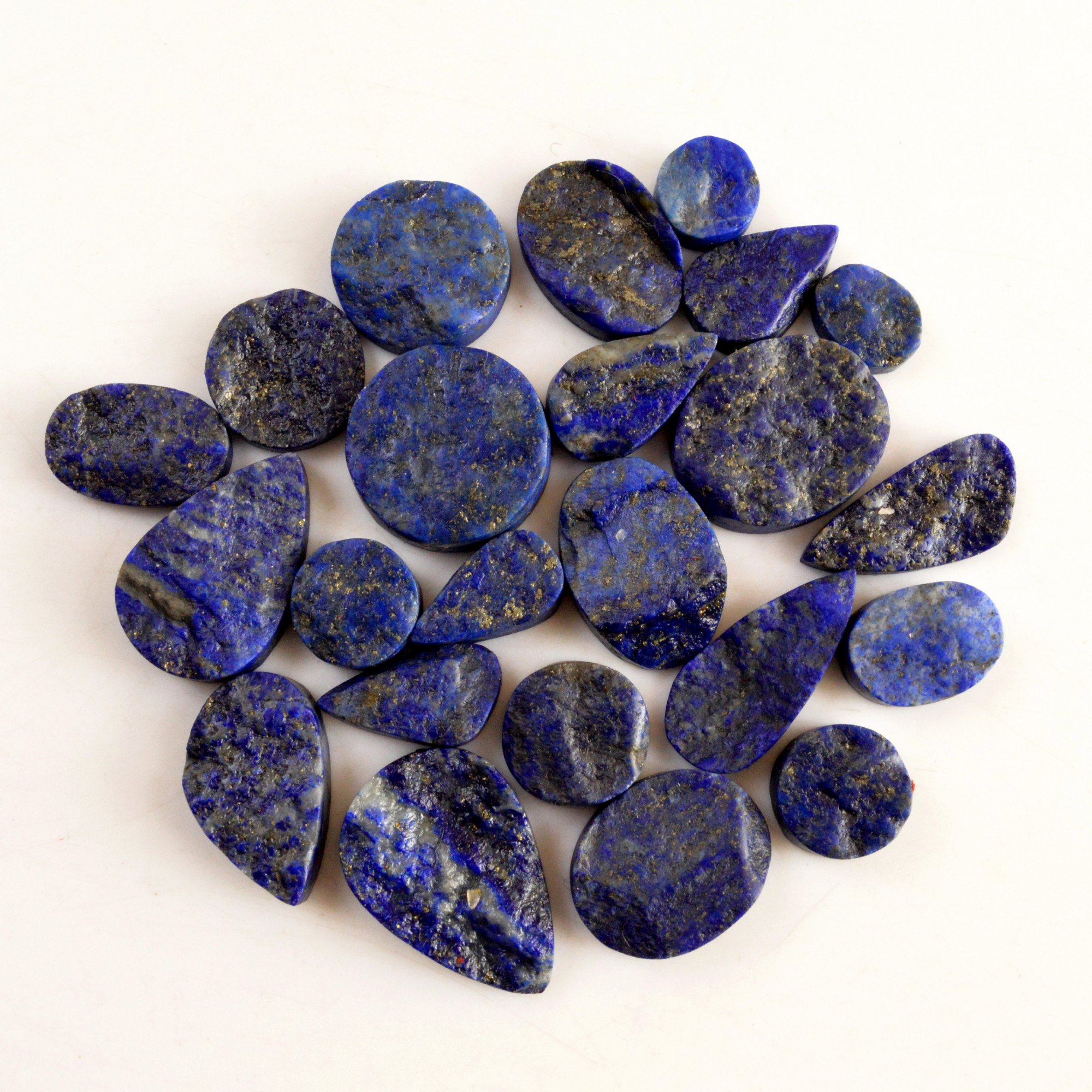 23 Pcs 234 Cts Natural Lapis Lazuli Druzy Gemstone Lot For Jewelry Making 20x11 10x10mm13788