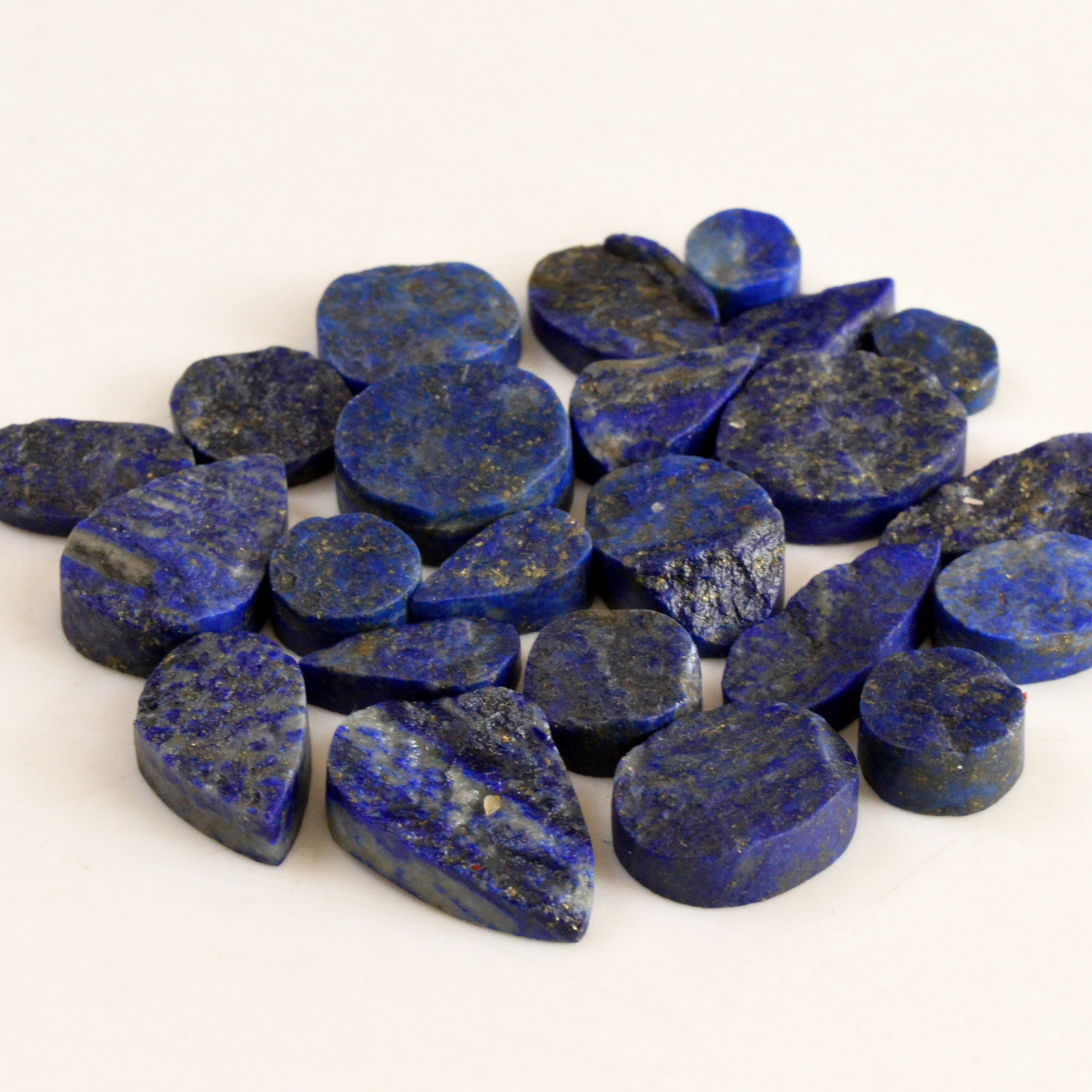 23 Pcs 234 Cts Natural Lapis Lazuli Druzy Gemstone Lot For Jewelry Making 20x11 10x10mm13788