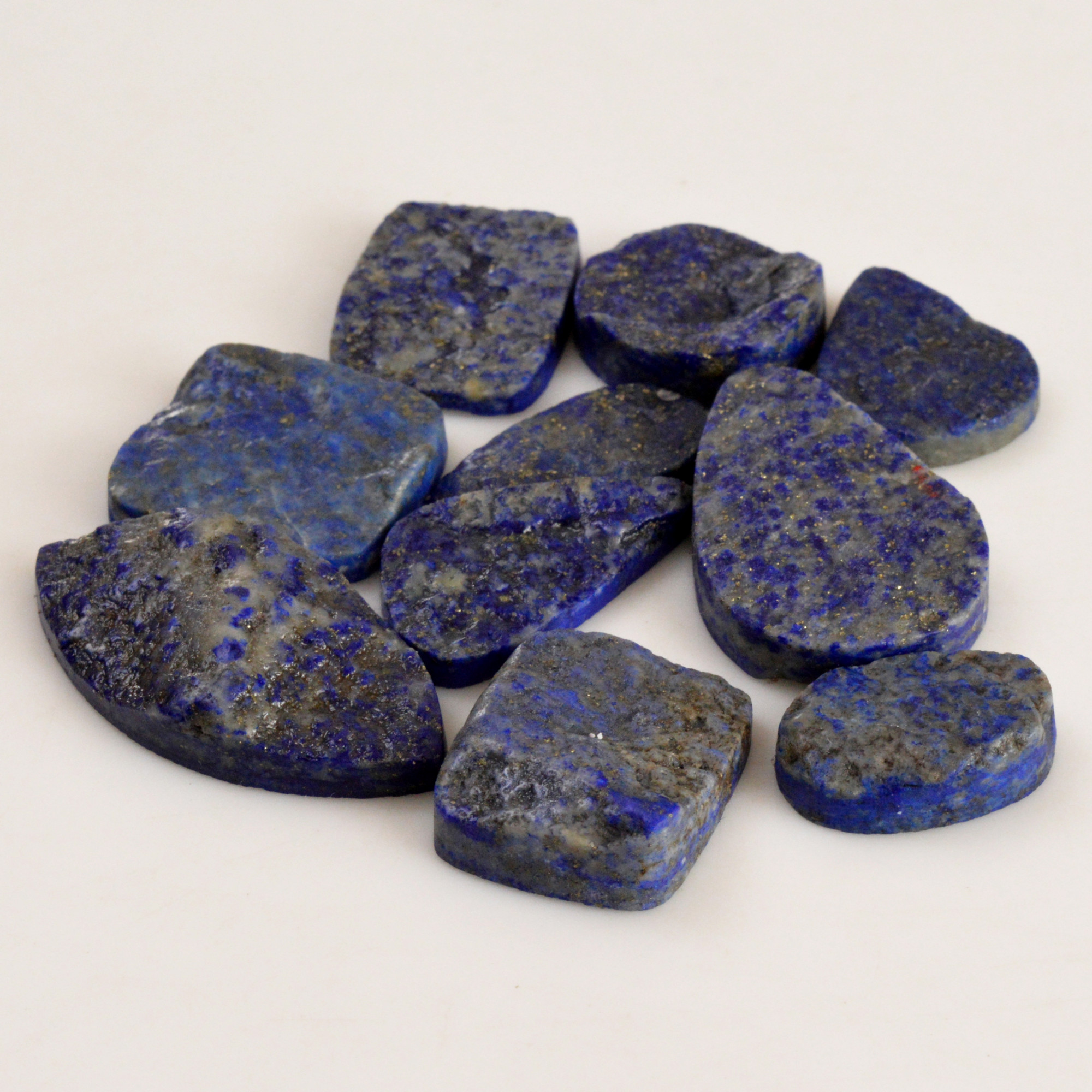 9 Pcs 300 Cts Natural Lapis Lazuli Druzy Gemstone Lot For Jewelry Making 41x20 21x13mm13791