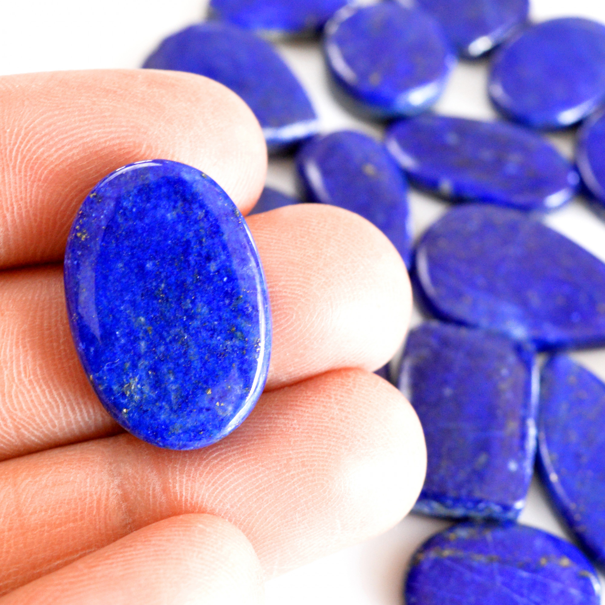 20 Pcs 319 Cts Natural Lapis Lazuli Cabochon Gemstone Lot For Jewelry Making 13x12-28x20mm14072