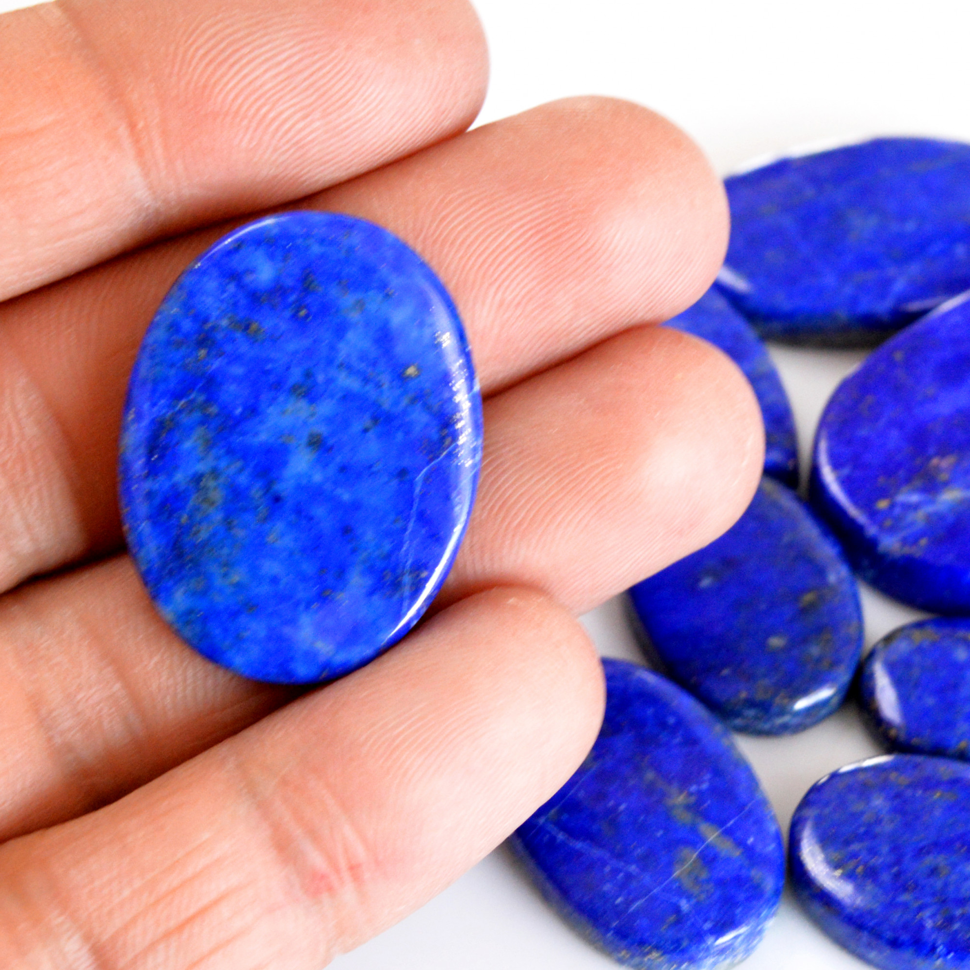 11 Pcs 291 Cts Natural Lapis Lazuli Cabochon Gemstone Lot For Jewelry Making 19x12-35x22mm14094