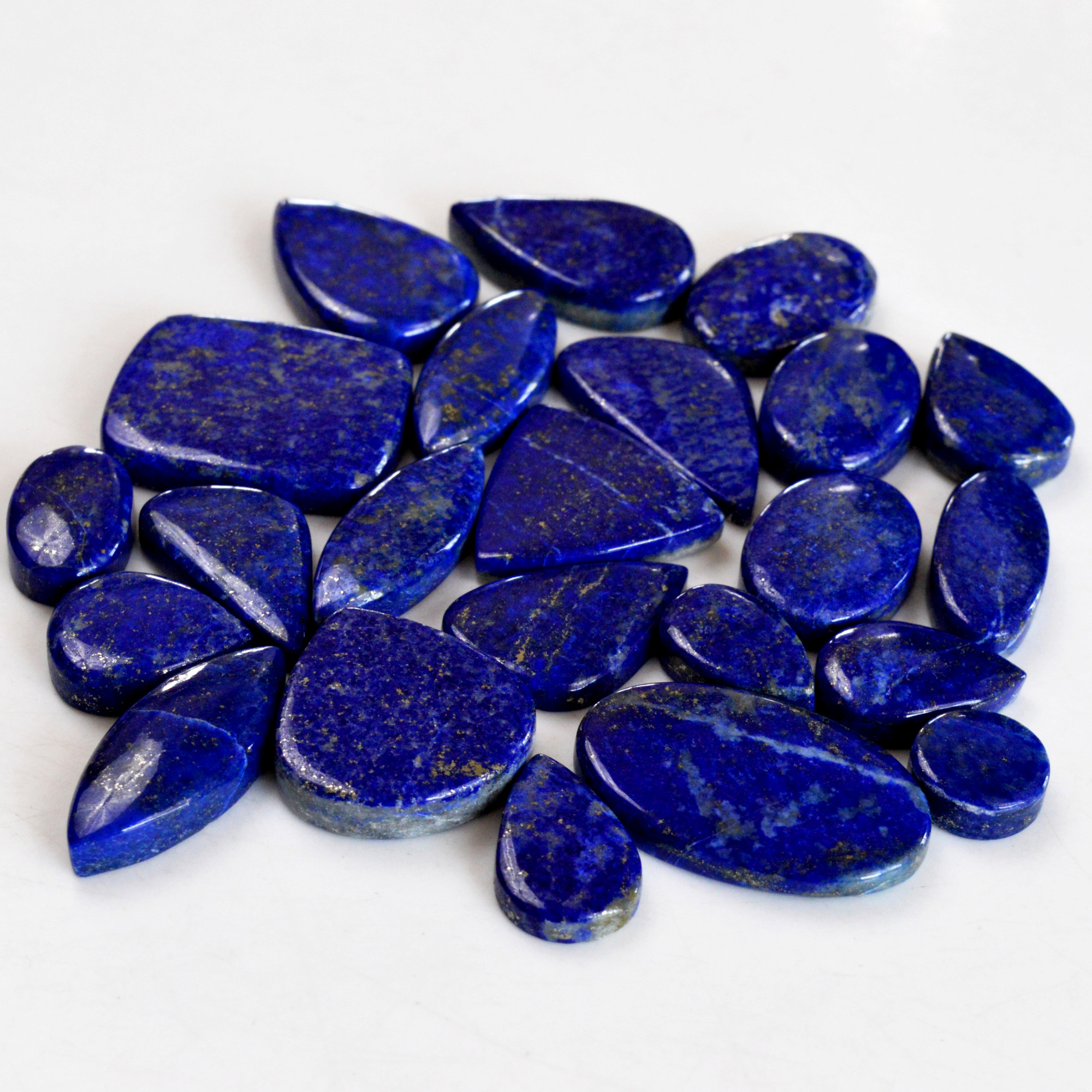 23 Pcs 422 Cts Natural Lapis Lazuli Cabochon Gemstone Lot For Jewelry Making 15x10-28x23mm14113