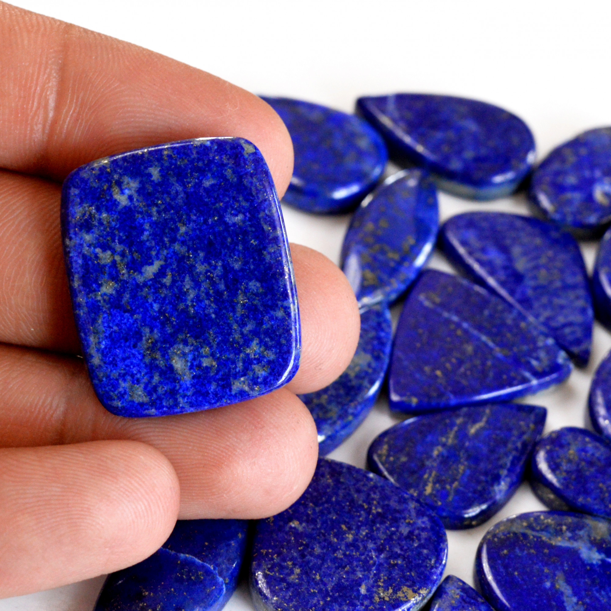 23 Pcs 422 Cts Natural Lapis Lazuli Cabochon Gemstone Lot For Jewelry Making 15x10-28x23mm14113